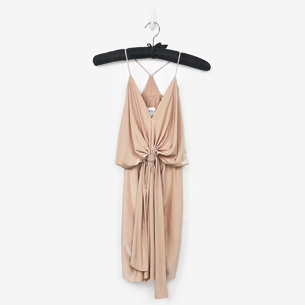 MISA Los Angeles Domino Mini Dress Size XS Nude Cream Party Cocktail